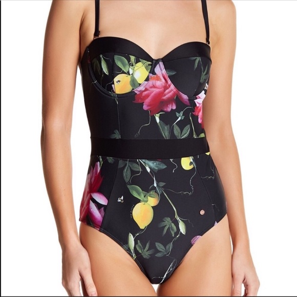 NWT TED BAKER Citrus Bloom One-Piece Swimsuit swim - Picture 2 of 16
